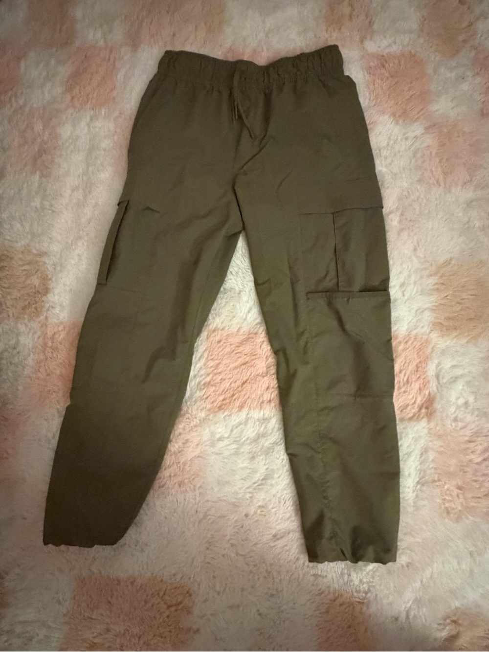 wonder nation Olive Green Cargo Pants with Elastic Waist